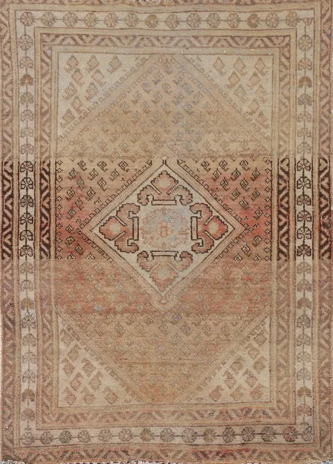 Vintage Geometric Botemir Persian Rug 3x5