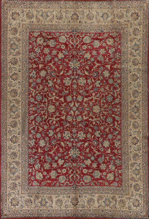 All-Over Floral Tabriz Persian Area Rug 9x12