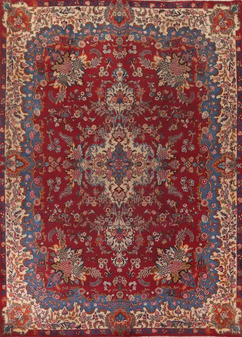 Floral Wool Kashmar Persian Area Rug 10x13