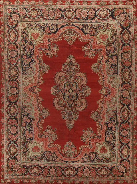 Vintage Floral Mahal Persian Rug 11x14