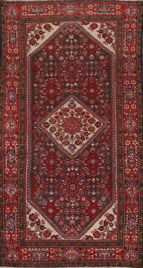 Geometric Hamedan Persian Area Rug 5x10