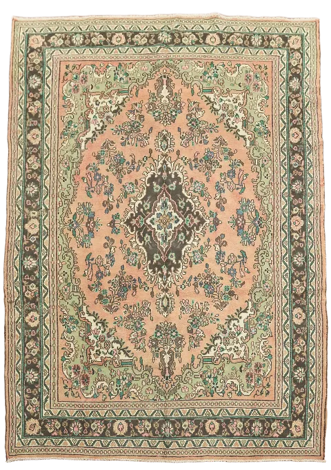 Vintage Wool Hamedan Persian Area Rug 7x10