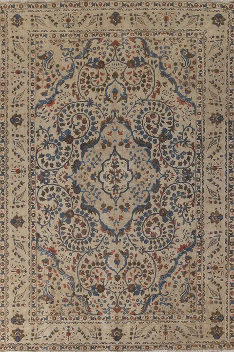 Handmade Floral Tabriz Persian Area Rug 7x10