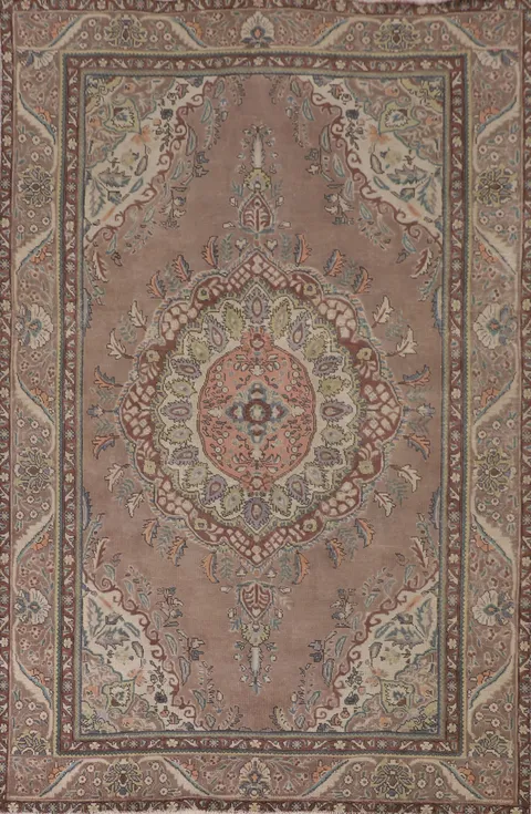 Vintage Wool Tabriz Persian Area Rug 7x10