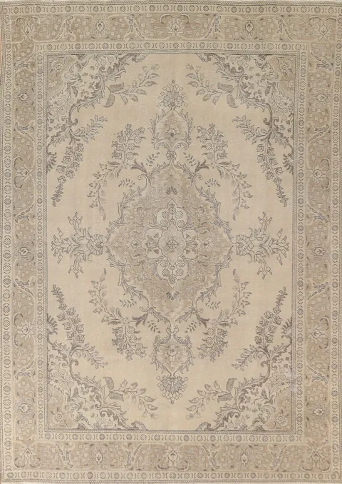 Distressed Tabriz Persian Area Rug 8x11
