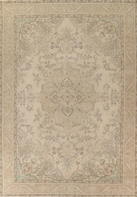 Distressed Tabriz Persian Area Rug 10x13