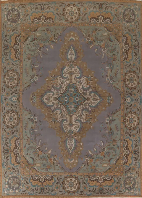 Over-Dyed Wool Tabriz Persian Area Rug 10x13