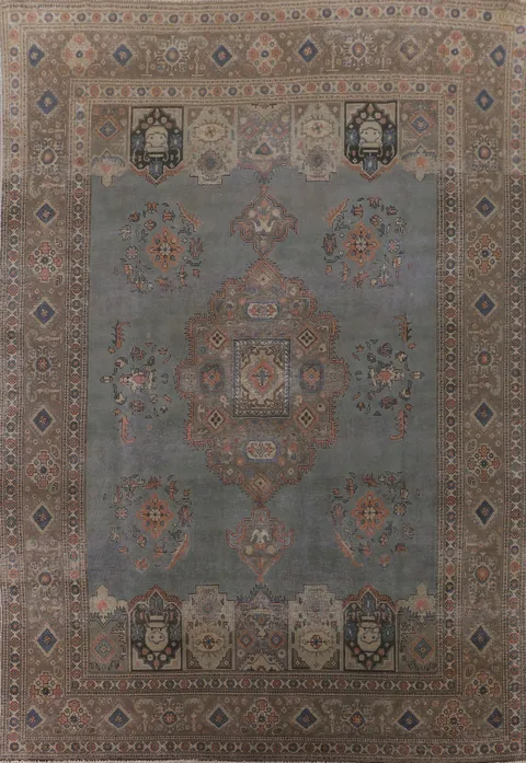 Over-Dyed Tabriz Persian Area Rug 9x13