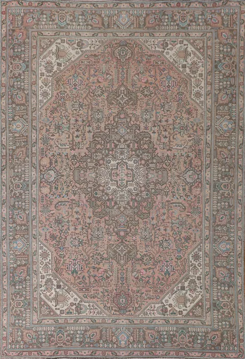 Geometric Tabriz Persian Area Rug 10x13