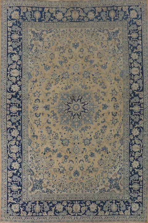 Vintage Distressed Najafabad Persian Area Rug 10x13