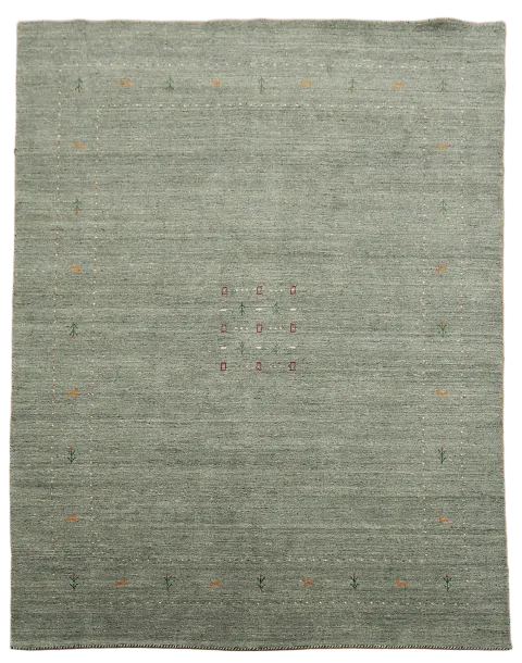 Gray & Green Gabbeh Oriental Area Rug 8x10