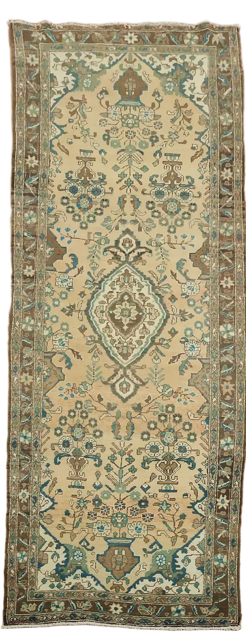 Handmade Wool Lilian Persian Runner Rug 4x10