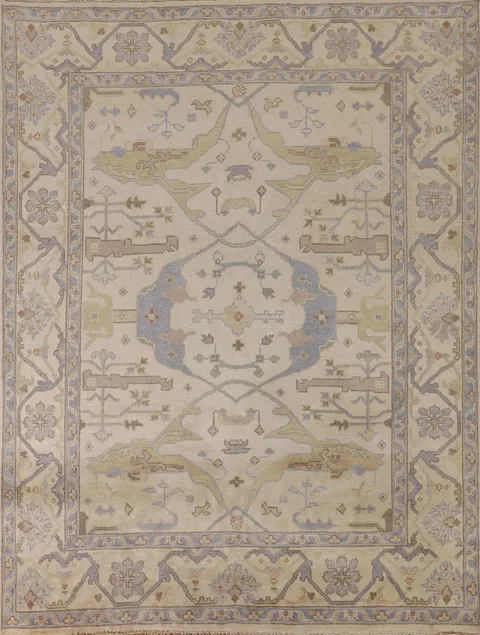 Handmade Wool Oushak Oriental Rug 8x9