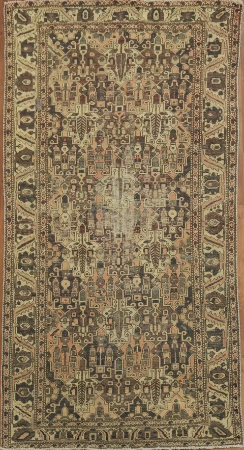 Distressed Bakhtiari Persian Area Rug 5x10