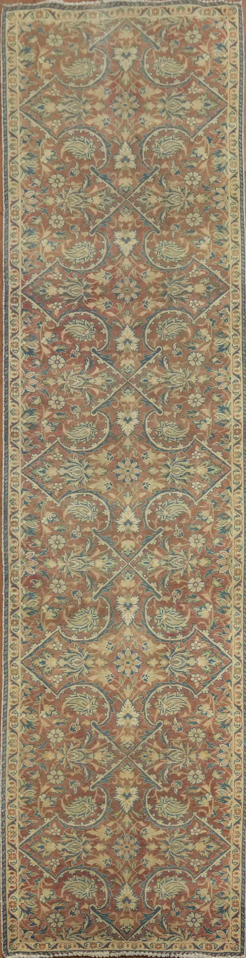 Vintage Floral Sarouk Persian Runner Rug 3x13