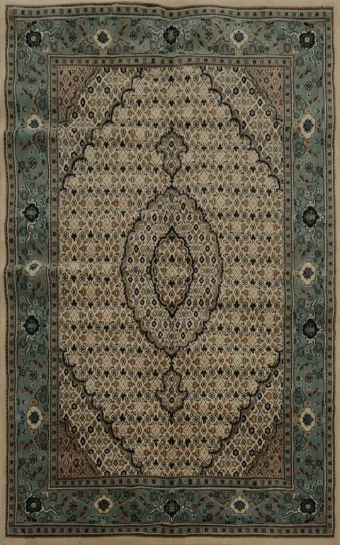 Elegant Tabriz Turkish Rug 4x6 with Intricate Design in Earthy Tones