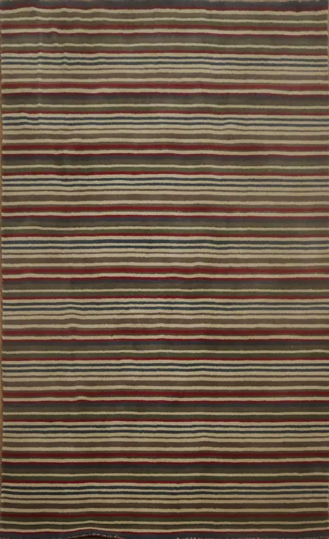 Striped Gabbeh Oriental Area Rug 5x8