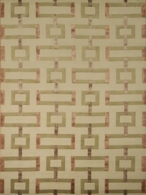 Geometric Nepalese Oriental Area Rug 9x12