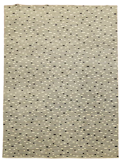 All-Over Striped Nepalese Indian Wool Area Rug 9x12