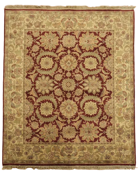 All-Over Floral Agra Oriental Wool Area Rug 8x10