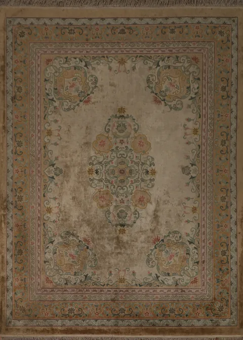 Handmade Silk Art-Deco Chinese Area Rug 8x10