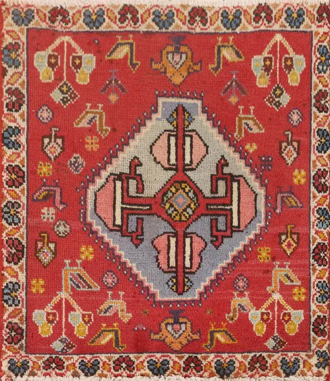 Square Vintage Shiraz Persian Rug 2x2