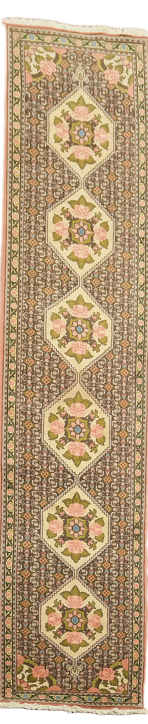 Geometric Bidjar Persian Runner Rug 2x10