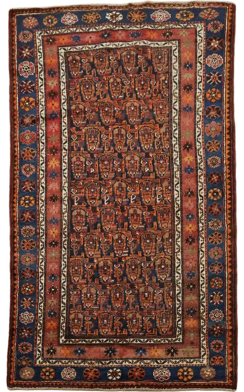 Handmade Wool Malayer Persian Rug 4x7