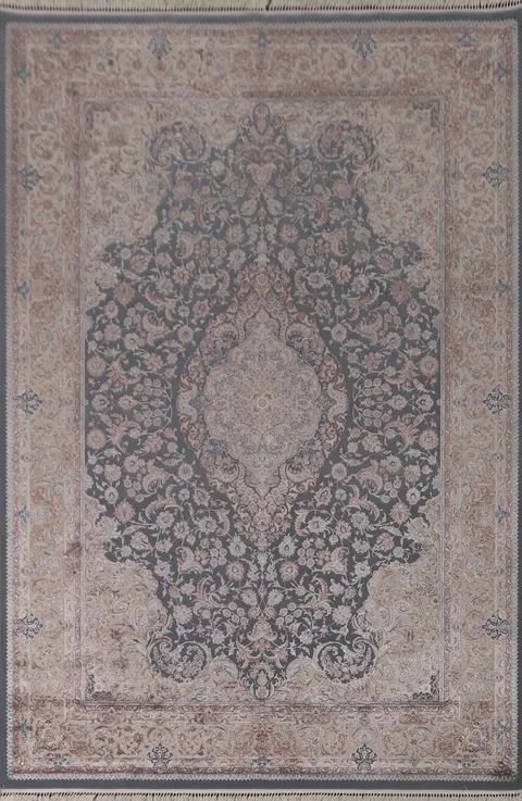 Traditional Blue Gray Tabriz Turkish Area Rug 7x10