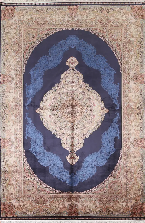 Blue Qum Traditional Area Rug 7x10