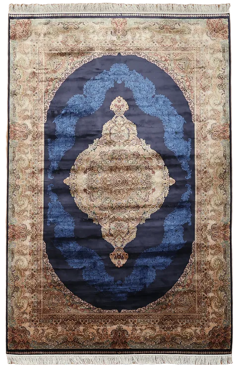 Blue Qum Traditional Area Rug 7x10