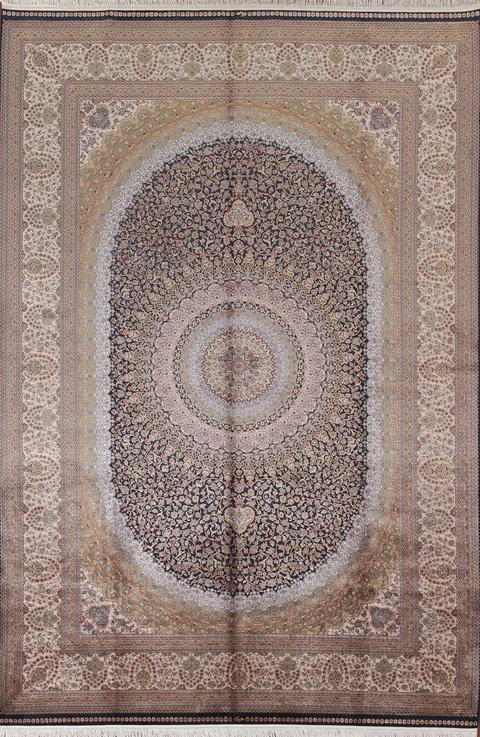 Silk Qum Turkish Traditional Rug 7x10
