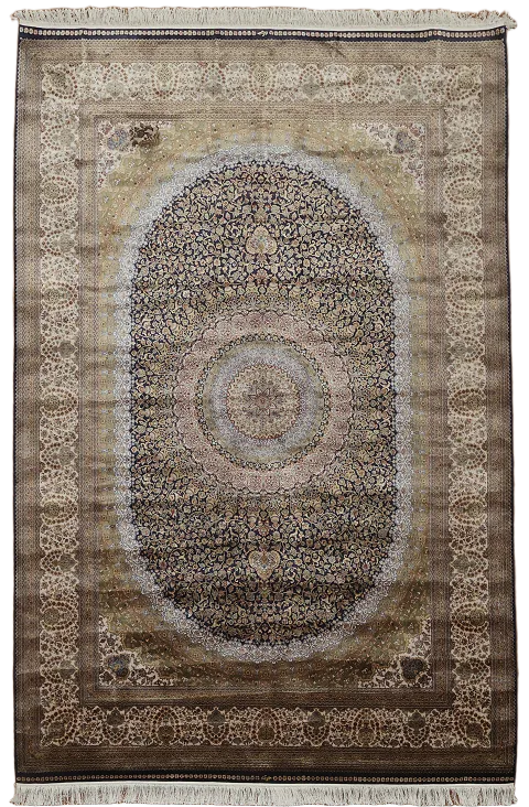 Silk Qum Turkish Traditional Rug 7x10