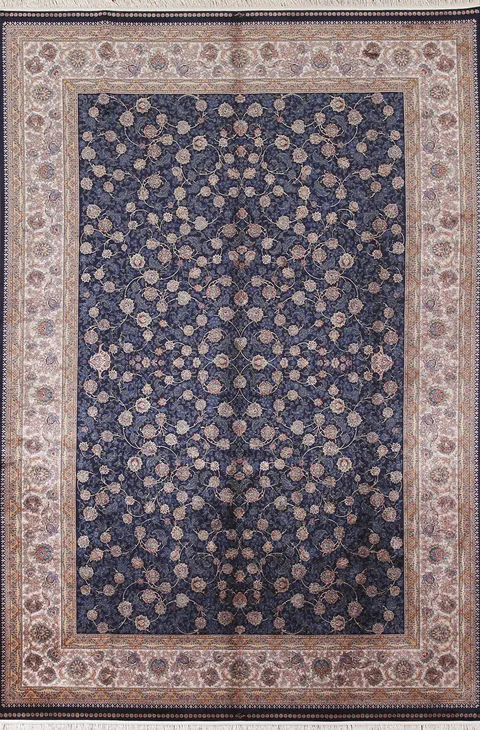 All-Over Qum Turkish Traditional Rug 7x10