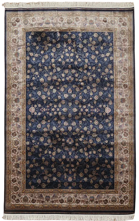 All-Over Qum Turkish Traditional Rug 7x10