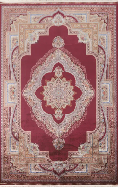 Burgundy Qum Traditional Area Rug 7x10