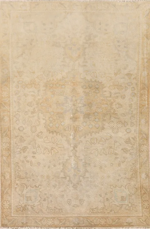 Distressed Wool Tabriz Persian Rug 3x5