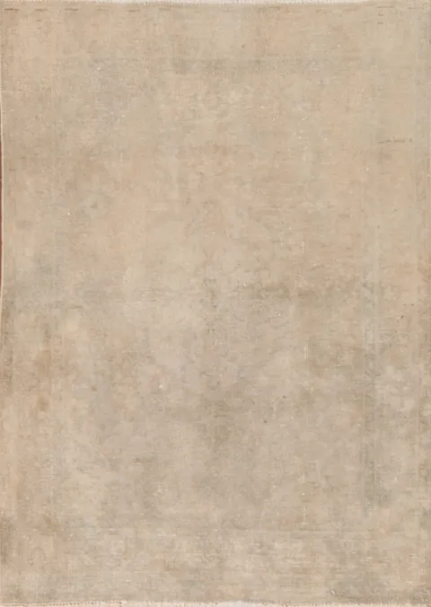 Distressed Wool Tabriz Persian Rug 3x5