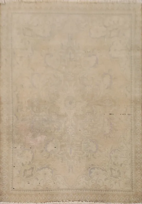 Handmade Wool Distressed Tabriz Persian Rug 3x5