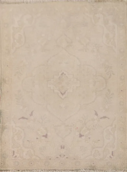 Muted Distressed Tabriz Persian Rug 3x5
