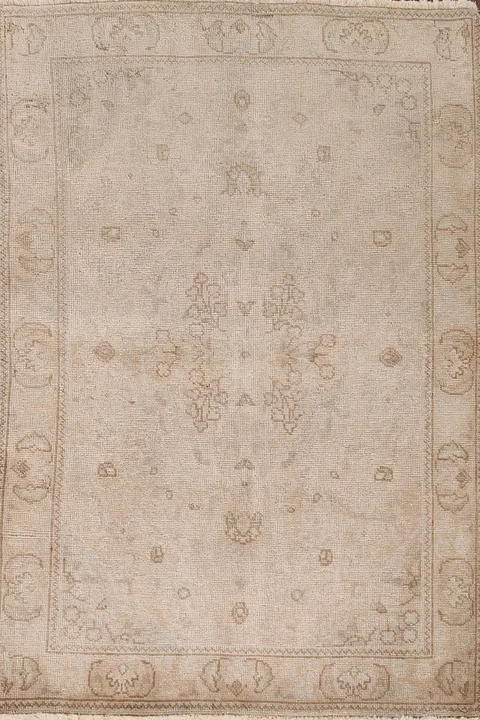 Wool Distressed Tabriz Persian Rug 3x5