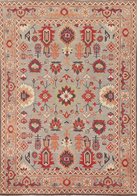 Handmade Wool Kazak Oriental Rug 5x7