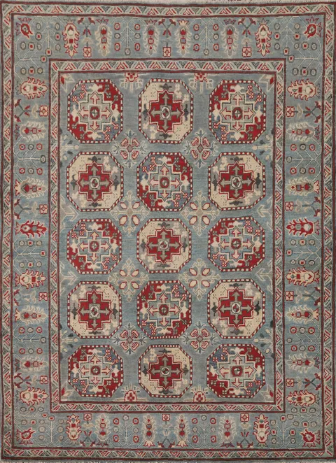 Geometric Kazak Oriental Rug 5x7