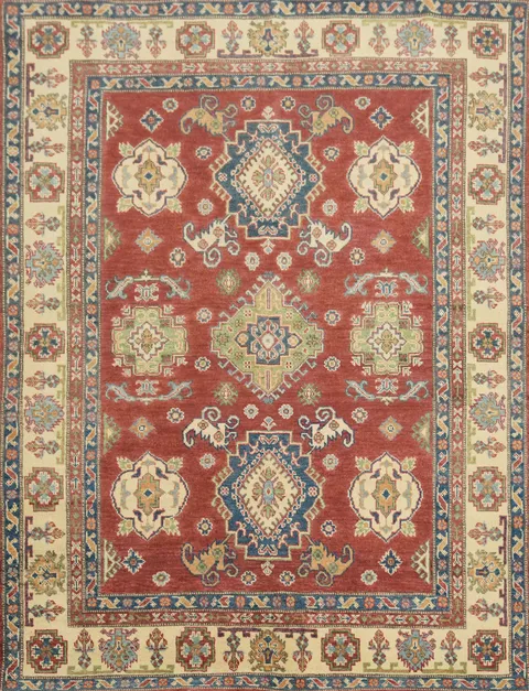 Handmade Wool Kazak Oriental Rug 5x6