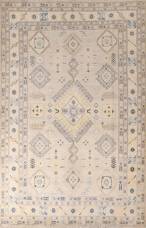 Geometric Kazak Living Room Area Rug 7x10
