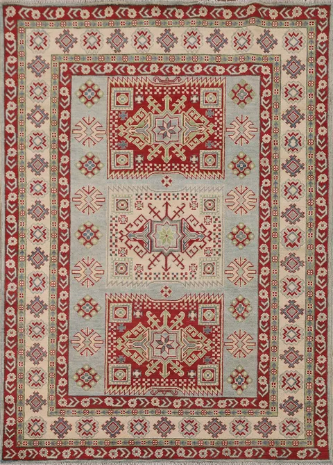 Geometric Kazak Oriental Rug 5x7