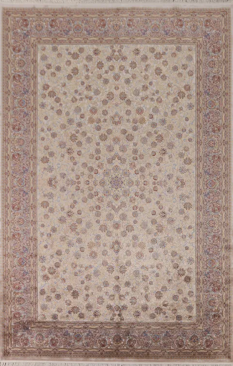 All-Over Floral Tabriz Traditional Area Rug 7x10