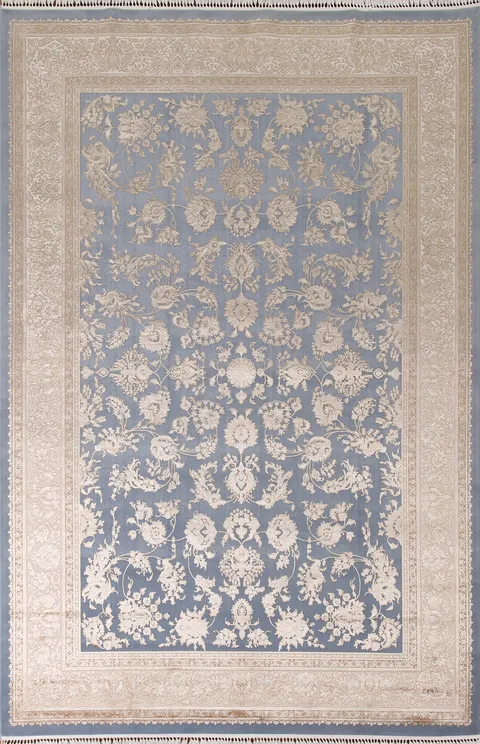 Floral Blue Tabriz Traditional Area Rug 7x10