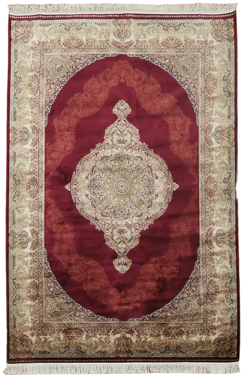 Burgundy Red Tabriz Traditional Area Rug 7x10