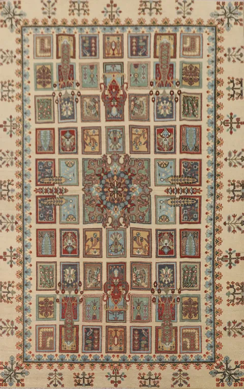 Garden Design Kazak Oriental Area Rug 7x10